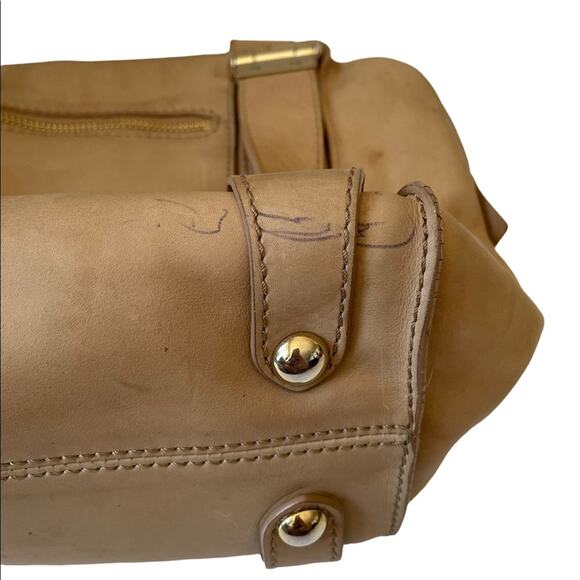 Jimmy Choo Parker Shoulder Bag Calfskin Leather Made in Italy Tan Neutral GUC - Picture 11 of 16